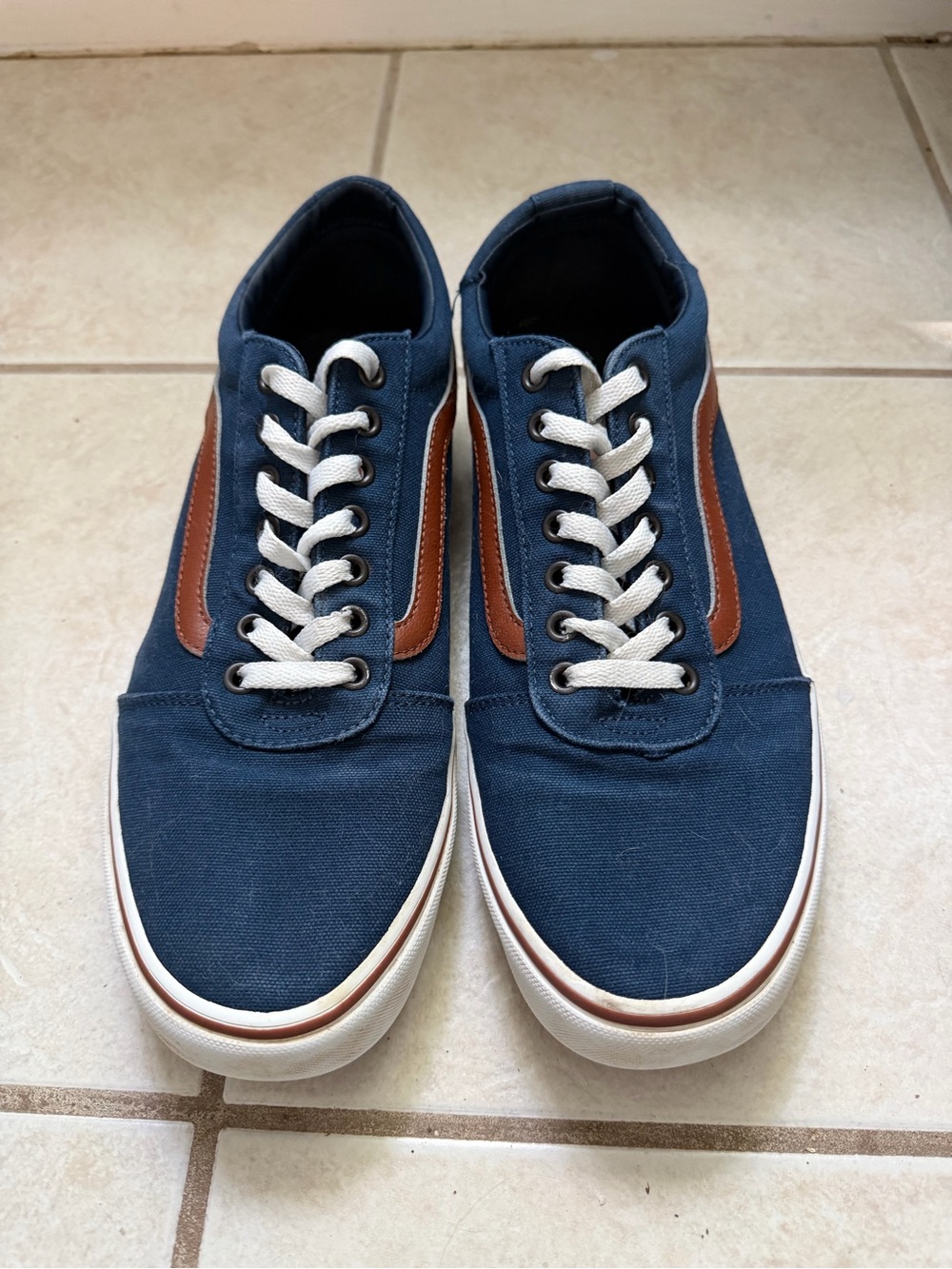 Vans Old Skool Navy Blue Canvas Sneakers Men’s Size 12